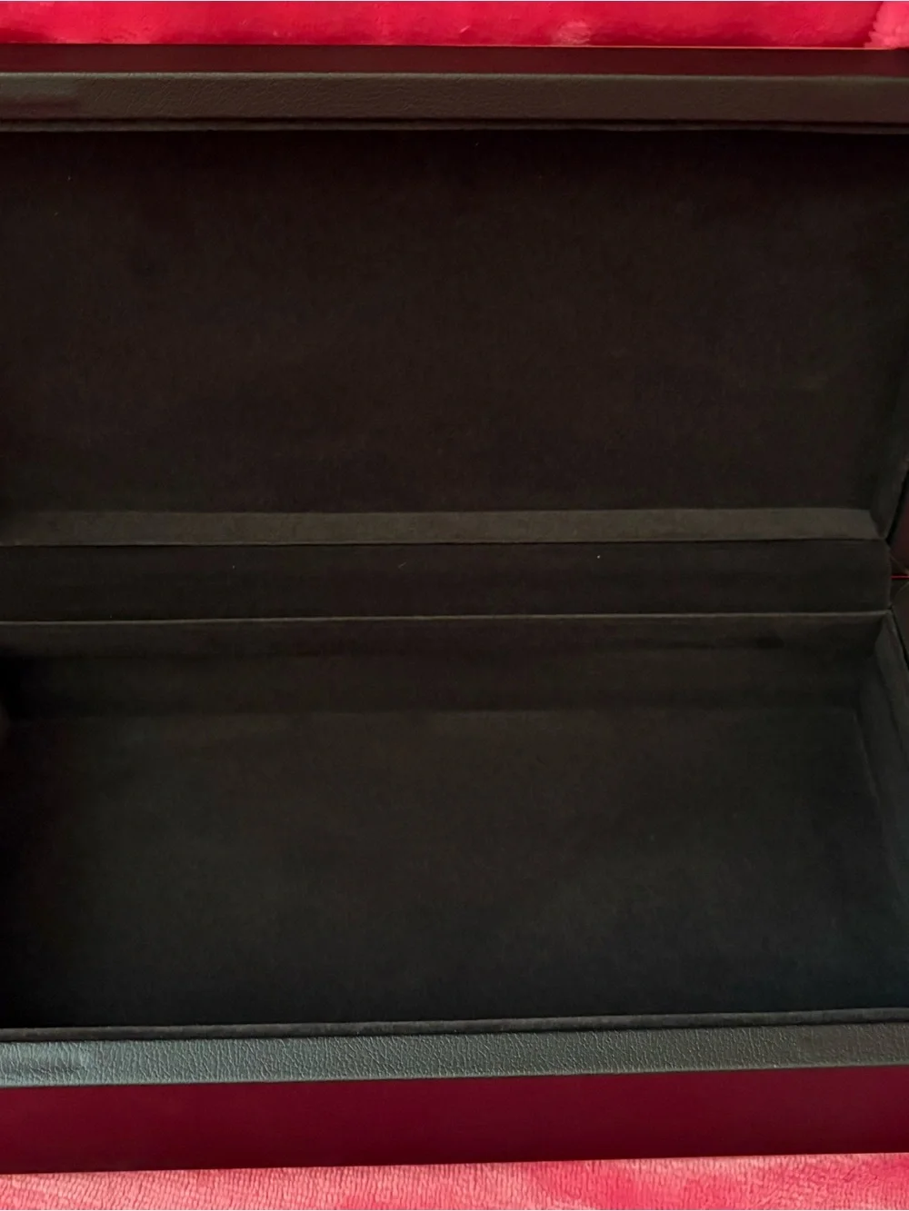 Men's Black Faux Leather box with Embossed Monogram
